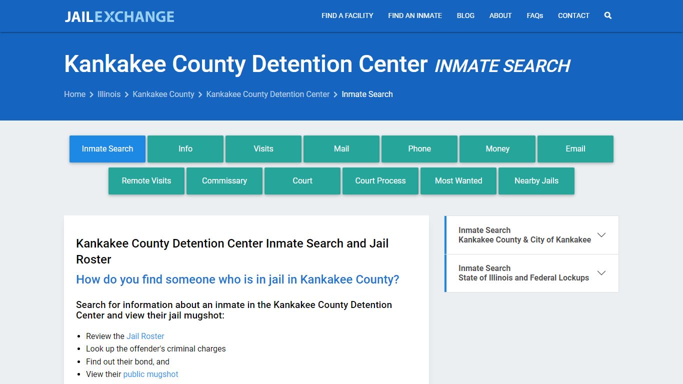 Kankakee County Detention Center Inmate Search - Jail Exchange